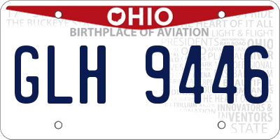 OH license plate GLH9446