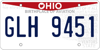 OH license plate GLH9451