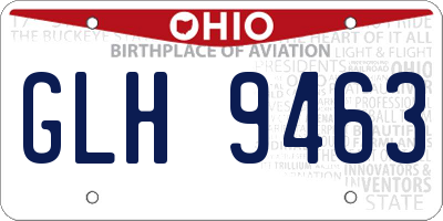 OH license plate GLH9463