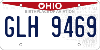 OH license plate GLH9469