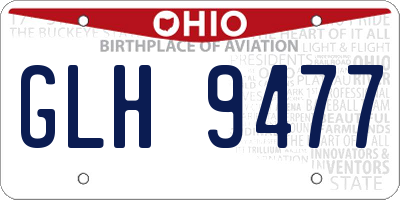OH license plate GLH9477