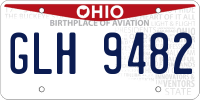 OH license plate GLH9482