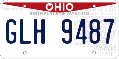 OH license plate GLH9487
