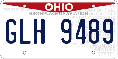 OH license plate GLH9489