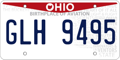 OH license plate GLH9495