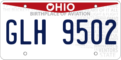 OH license plate GLH9502