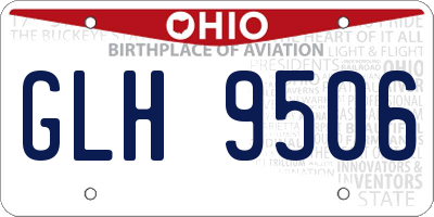 OH license plate GLH9506