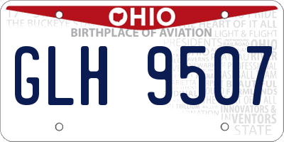 OH license plate GLH9507