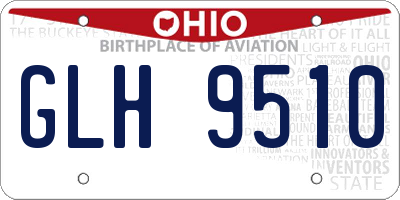 OH license plate GLH9510