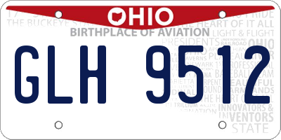 OH license plate GLH9512