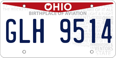 OH license plate GLH9514