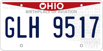 OH license plate GLH9517