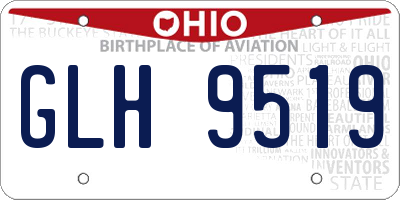 OH license plate GLH9519