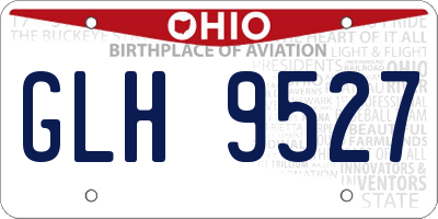 OH license plate GLH9527