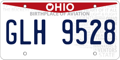 OH license plate GLH9528