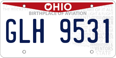OH license plate GLH9531