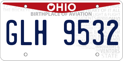 OH license plate GLH9532