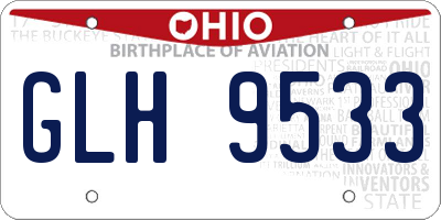 OH license plate GLH9533