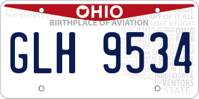 OH license plate GLH9534