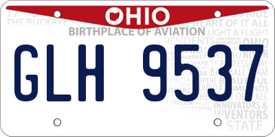 OH license plate GLH9537