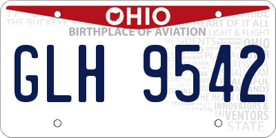 OH license plate GLH9542