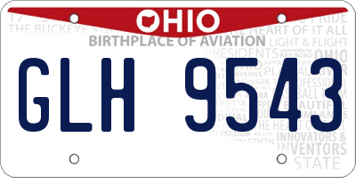 OH license plate GLH9543