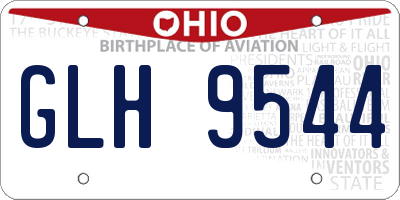 OH license plate GLH9544