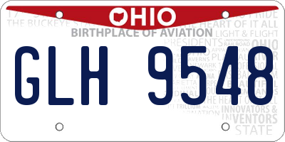 OH license plate GLH9548