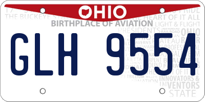 OH license plate GLH9554