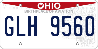 OH license plate GLH9560