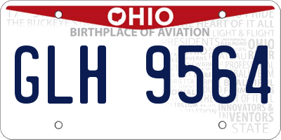 OH license plate GLH9564