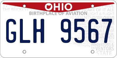 OH license plate GLH9567