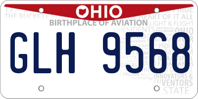 OH license plate GLH9568