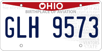 OH license plate GLH9573