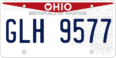 OH license plate GLH9577