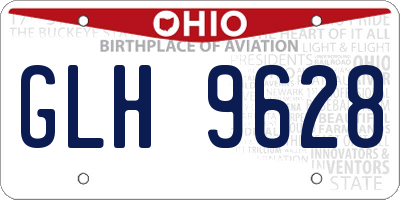 OH license plate GLH9628