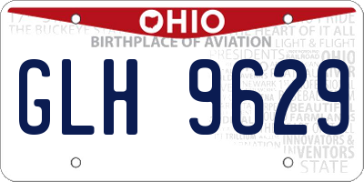OH license plate GLH9629