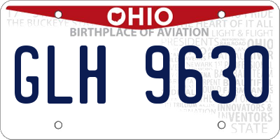 OH license plate GLH9630
