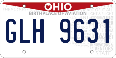 OH license plate GLH9631