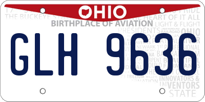 OH license plate GLH9636