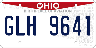 OH license plate GLH9641