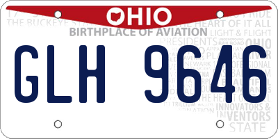 OH license plate GLH9646