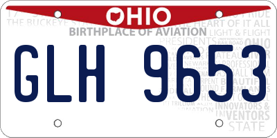 OH license plate GLH9653