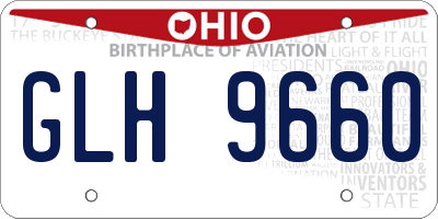 OH license plate GLH9660