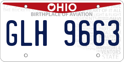 OH license plate GLH9663
