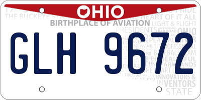 OH license plate GLH9672