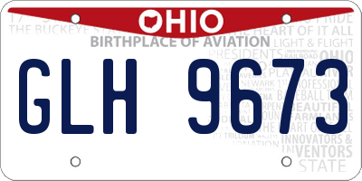 OH license plate GLH9673
