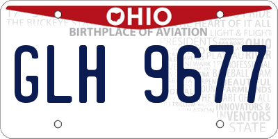 OH license plate GLH9677