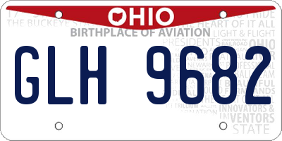 OH license plate GLH9682