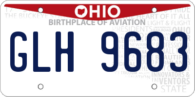 OH license plate GLH9683